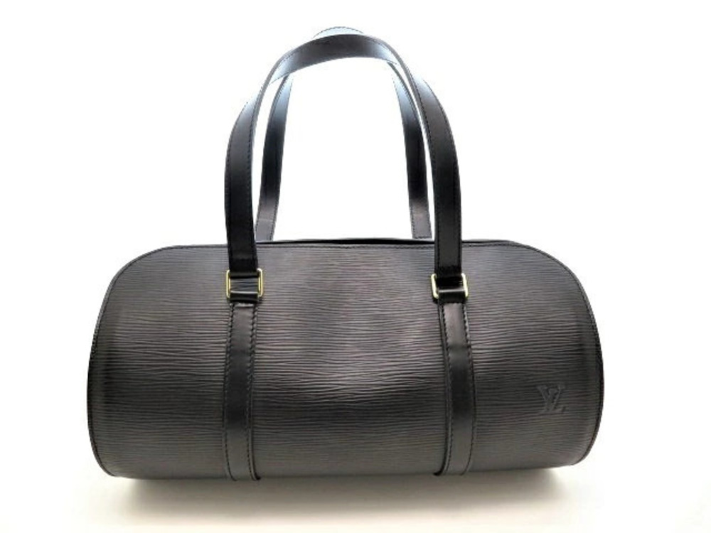 LOUIS VUITTON Soufflot Handbag Epi Leather Noir Black